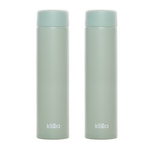 (1+1)클리나 스텐 소형 티 커피 포켓 미니 텀블러 150ml 200ml, 민트, 2개