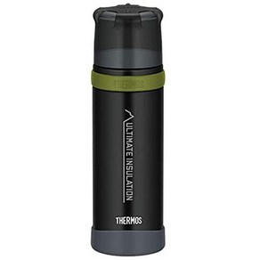 일본직발송 4. 써모스(THERMOS) THERMOS (써모스) 산전용 스테인리스 보틀 500ml FFX -501 (매트 블랙 (MT, One Size_매트블랙, 1개