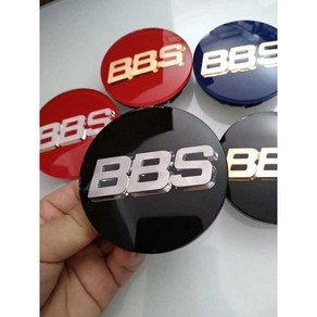 bbs 휠캡 아크릴 마크 자동차 커버 튜닝 센터캡, 70mm 블랙 골드, 1개