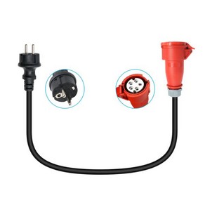 전기차충전기 EV 충전기 유형 2 16A 3 상 11kw 어댑터 CEE 빨간색 to Schuko 전기 자동차 충전 용 케이블 포함 EVSE, CEE ed to Schuko, 1개