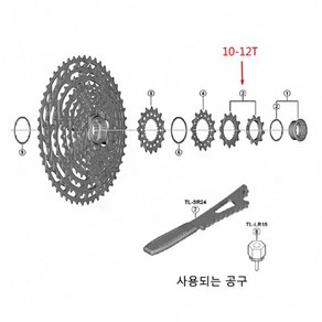 시마노 자전거 휠 후일 스프라켓(XTR CS-M9100 12단용 10-12T세트)