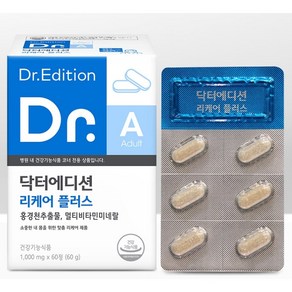 닥터에디션 리케어 플러스 홍경천 비타민B 마그네슘 멀티비타민, 1개, 60정