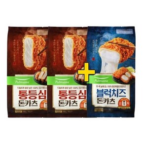 풀무원 돈카츠 통등심 450g 2개 + 블럭치즈 420g 1개 (총 3개), 3개