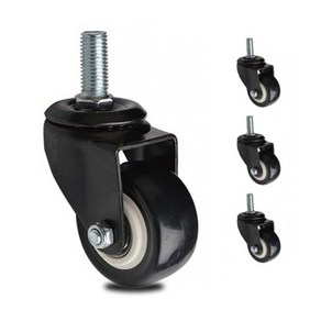 엠파이어 산업용 바퀴 H1M8 우레탄 1.5인치(40mm) 볼트 8mm, 4개