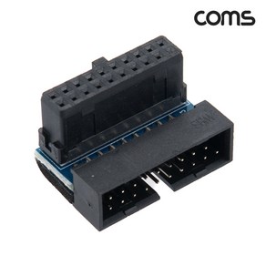 Coms 메인보드 USB3.0 19핀 상향 꺽임 젠더/IH355/메인보드의 USB3.0 19핀 연장 꺽임형 젠더