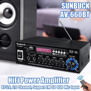 AK35AV660BT 오디오 파워 앰프 블루투스 호환 HIFI 사운드 홈 시어터 시스템