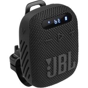 JBL WIND3 블루투스 스피커 방수 방진/핸즈프리 통화/자전거 설치/와이드 FM USB Type-C 충전/IP67 블랙 JBLWIND3JN