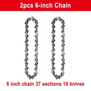 1/4 전기톱 체인 가이드 휴대용 미니 로깅 전정 액세서리 인치 6 8/10, 15 2pcs 6-inch Chain
