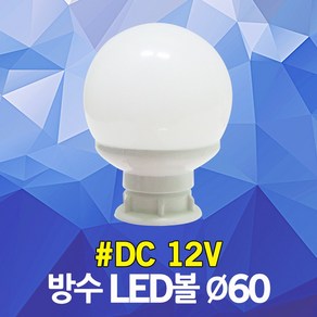 12V LED볼 60파이 방수 볼 간판 사인 벌브 채널 조명 간판조명 경관조명 네온간판 매장 테라스 어닝 인테리어 간판조명 경관조명 건물조명 채널간판 네온간판 채널벌브 레트로, 01. 12V LED볼 60파이 주광색