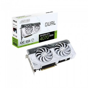 에이수스 ASUS DUAL 지포스 RTX 4070 SUPER O12G OC D6X 12GB WHITE, DUAL-RTX4070S-O12G-WHITE