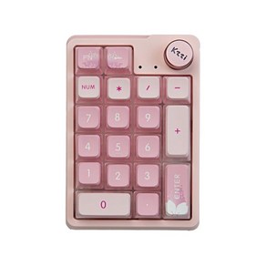 KZZI K20 유무선 기계식 텐키 숫자 넘버 키패드, Sakua Pink, Sakua Pink