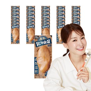 [랭킹닭컴] 잇메이트 닭가슴살 훈제 저염, 100g, 30개