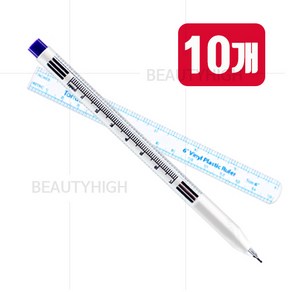 (10개)통더스 싱글마커펜0.5mm(보라색)+줄자 반영구화장재료, 10개