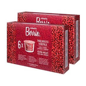 [로버츠베리에] 야생링곤베리&크랜베리 100ml 6컵 x 2개, 12개, 12개
