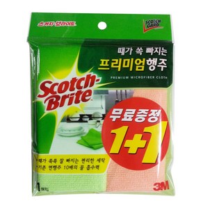 3M 스카치브라이트 때가 쏙빠지는 프리미엄행주 1+1, 1개