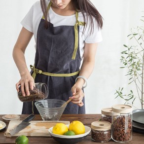 (무료 자수각인)리스테이 올리비아 린넨 앞치마 4colos(꽃 요리 미술 카페 공방 매장), 1개, 네이비