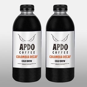 [Apdo.] 압도적인 더치커피 1L+1L 콜롬비아디카페인 콜드브루 원액 고소하고 깔끔함, 2개, 1000ml, 1개입