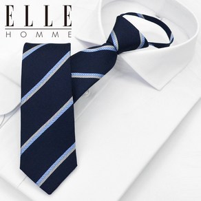 [ELLE HOMME] 엘르옴므 실크 지퍼/자동 넥타이-마라카스 네이비 7cm