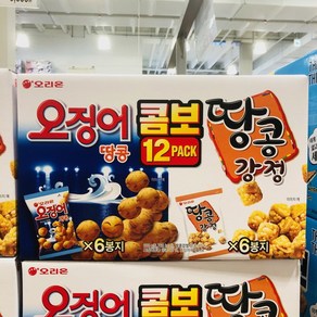 오리온 오징어 땅콩 강정 콤보 12봉 오땅 맥주 안주 코스트코 과자 1세트, 12개, 85g