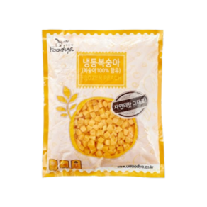 푸드야 냉동복숭아 다이스, 1kg, 2개