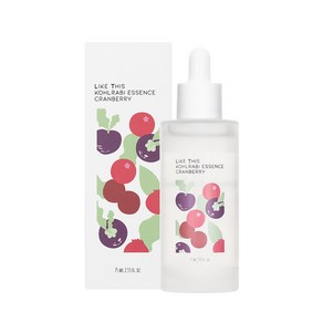 LIKE THIS 피부 수분 보습 영양공급 콜라비 크랜베리 고수분 에센스, 1개, 75ml