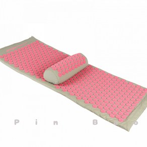 침술 매트 요가 아큐포인트 마사지 매트 키트, 애쉬 + 파우더, 1개