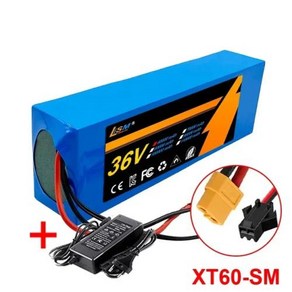 18650 충전식 리튬 배터리 팩 10S2P 36V 60Ah 1000W 가로등 전원 개조 자전거 전기 스쿠터 차량, [07] XT60-SM, 1개