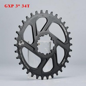 RACEWORK 산악 자전거 Gxp 체인링 Mtb 직접 마운트 체인 링 크라운 32 34 36 38 톱니 크랭크 자전거 모노플레이트 스프로킷, [02] 3mm 34T