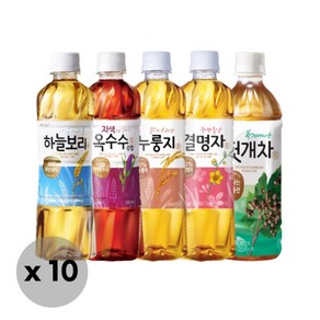 [웅진] [식품] 차음료 500ml x 10페트(하늘보리/자색옥수수차/누룽지차/결명자차/헛개차 중 택1)