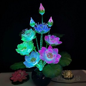 연꽃등 사업등 부처님오신날 초파일 화이트연꽃 불교 LED 램프, 다섯송이 50cm, 1개