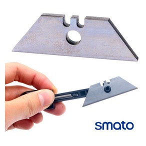 스마토 SMATO 교체용 19mm 칼날 10개 SMUB-19 커터칼날 SMSC SMUK 19A 19B 19C 사용 가능 자동 리턴 슬라이딩칼 접이식 안전칼 안전 자동 리턴 컷터칼