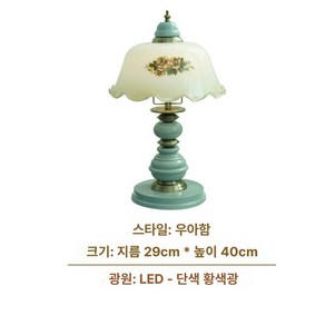 트렌디하태 복고풍 앤틱 주광 전구 엔틱 단스탠드 인테리어 무드등 갓 침실, 버튼 스위치, 국내 평면 플러그
