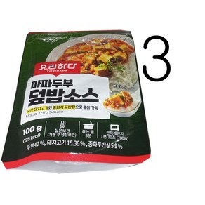 요리하다 마파두부 덮밥소스, 3개, 100g