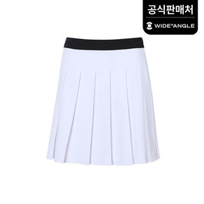 [와이드앵글 공식] [골프] 여성 CO 모노그램 밴드 중기장 플리츠 큐롯 L WWM23Q11W2
