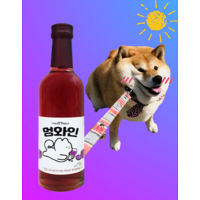 강아지 멍와인 전용 와인 340ml 트릿테이블, 1팩