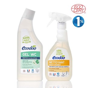 에코두 프랑스 욕실세정제 무향 500ml 1개 + 변기세정제 민트향 750ml 1개, 1세트, 1.25L