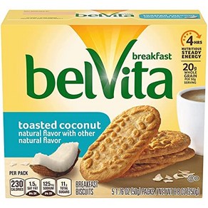 belVita Bluebey Beakfast Biscuits 5 Packs (4 Biscuits Pe belVita 블루베리 브렉퍼스트 비스킷 5팩 (팩당 비스킷 4개, 1개, 680.39g