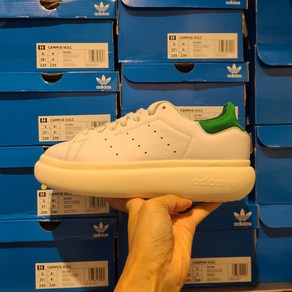 [아디다스정품] 아디다스 운동화 스니커즈 공용 STAN SMITH PF W 스탠스미스 화이트 그린 ID2786