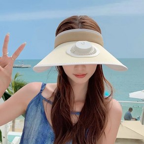 [최신형]여성 쿨링 자외선 차단 선풍기 모자upf50+충전가능 햇빛 가리개