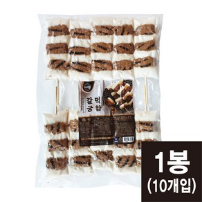 쿠즈락 갈떡 궁합 (130gx10개입) 떡갈비꼬치 [코리아타임스퀘어], 1.3kg, 1개