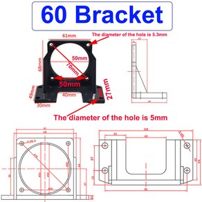 금속 전기 DC AC 모터 장착 브래킷 고정 설치에 사용, 60 Backet