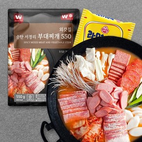 eTV [외갓집] 서정리 부대찌개 550g X 3팩 (라면사리 1개 증정), 3개