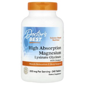 닥터스베스트 마그네슘 고흡수 킬레이트 고약사 Magnesium 200mg 240정, 1개