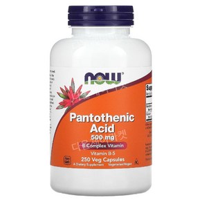 나우푸드 판토텐산 판토테산 비타민비 복합체 B5 pantothenic acid 500mg 250정, 3개