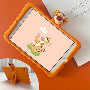 아이패드 호환 손잡이 케이스 귀여운 캐릭터 시나모롤 마이멜로디 곰돌이푸 쿠키 미키마우스, H, 1개