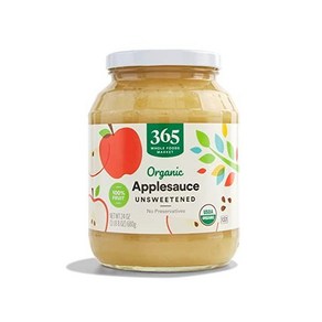 365 Whole Foods Maket 홀 푸드 마켓 기준 애플 소스 무가당 유기농 24oz, 1개, 580g