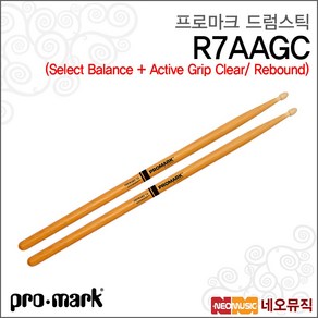 프로마크 드럼스틱 Pomak R7AAGC 히코리 우드팁, 1개