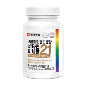 일양약품 리얼메디 멀티 종합 비타민 미네랄 21, 90정, 1개