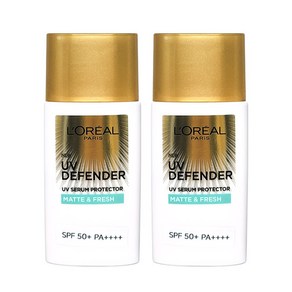 로레알 유브이 디펜더 선크림 SPF50+PA++++ 매트앤프레시 2개팩, 코렉트앤프로텍트