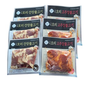 올반 바짝 오리 불고기 고추장불고기 3팩+간장불고기 3팩, 200g, 1개